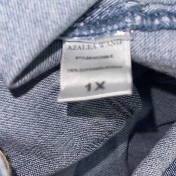 One Eight Azalea Wang Skull monogram denim Jacket - Picture 13 of 14